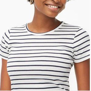 J. Crew NWT Striped Girlfriend Tee Navy Ivory  XS